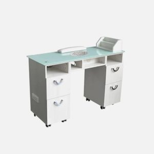 Table manucure plateau verre
