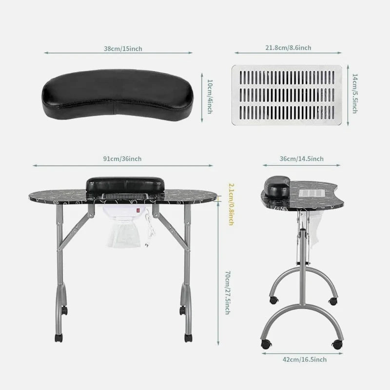 Table manucure pliante professionnelle 1